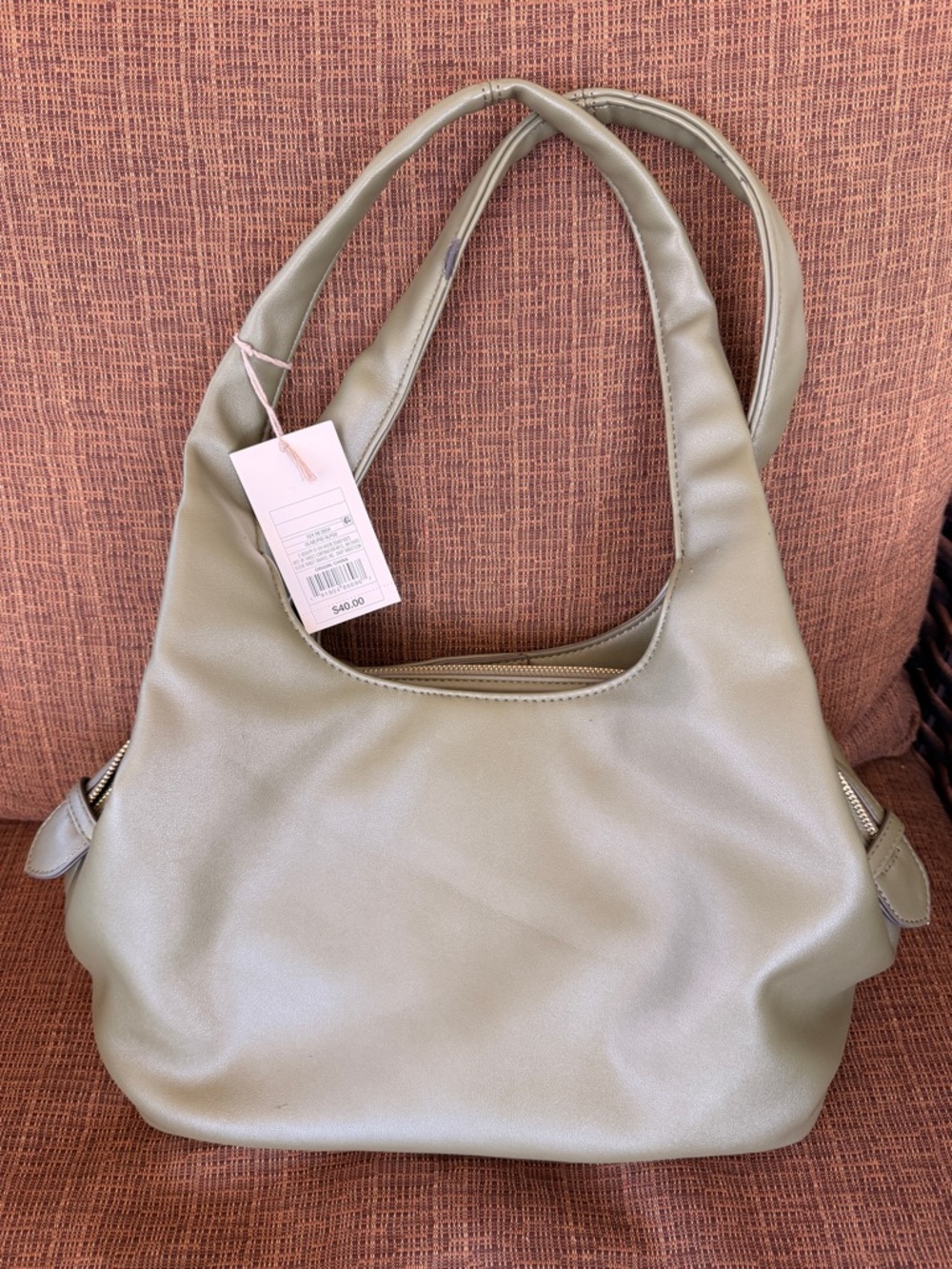 a new day Sage Green Double-Handle Shoulder Bag